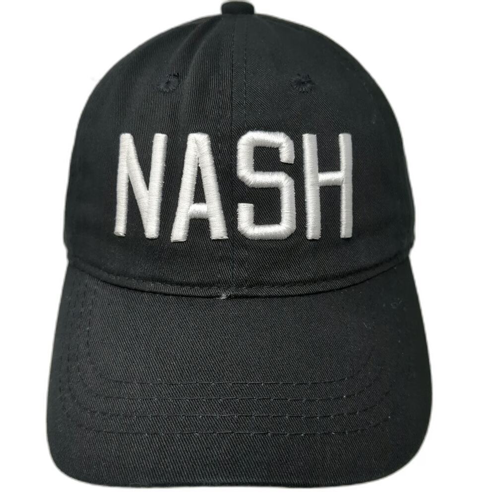 The Nash Collection Baseball Cap Black One Size Slideback Nash Embroidered Hat